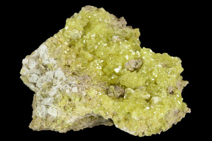 Sulfur Crystal Cluster on Matrix - Nevada #129727